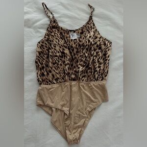 Princess Polly Kelya Bodysuit Leopard Print Size 10